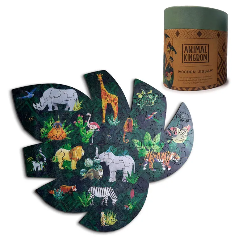 130pc Wooden Jigsaw Puzzle - Animal Kingdom JIG08