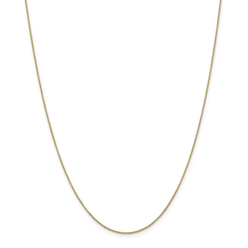 14k Yellow Gold Small Polished 2D Alligator Necklace