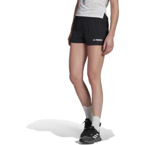 adidas Trail Running Shorts 5 Womens Black Zip Pockets Eco