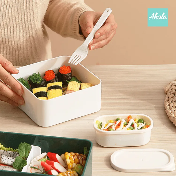 【Bento】Lunch Box with Utensils Set 刻字餐盒+餐具套裝