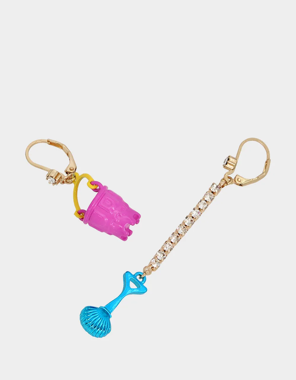 BETSEYS POOL PARTY MISMATCH BEACH BUCKET EARRINGS MULTI