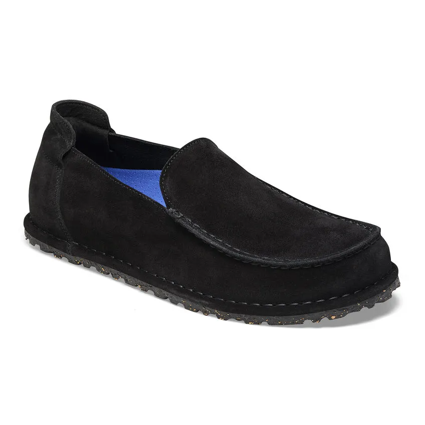 Birkenstock Unisex Utti Suede Slip On Shoes-Black **Narrow Width**