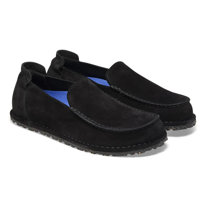 Birkenstock Unisex Utti Suede Slip On Shoes-Black **Narrow Width**