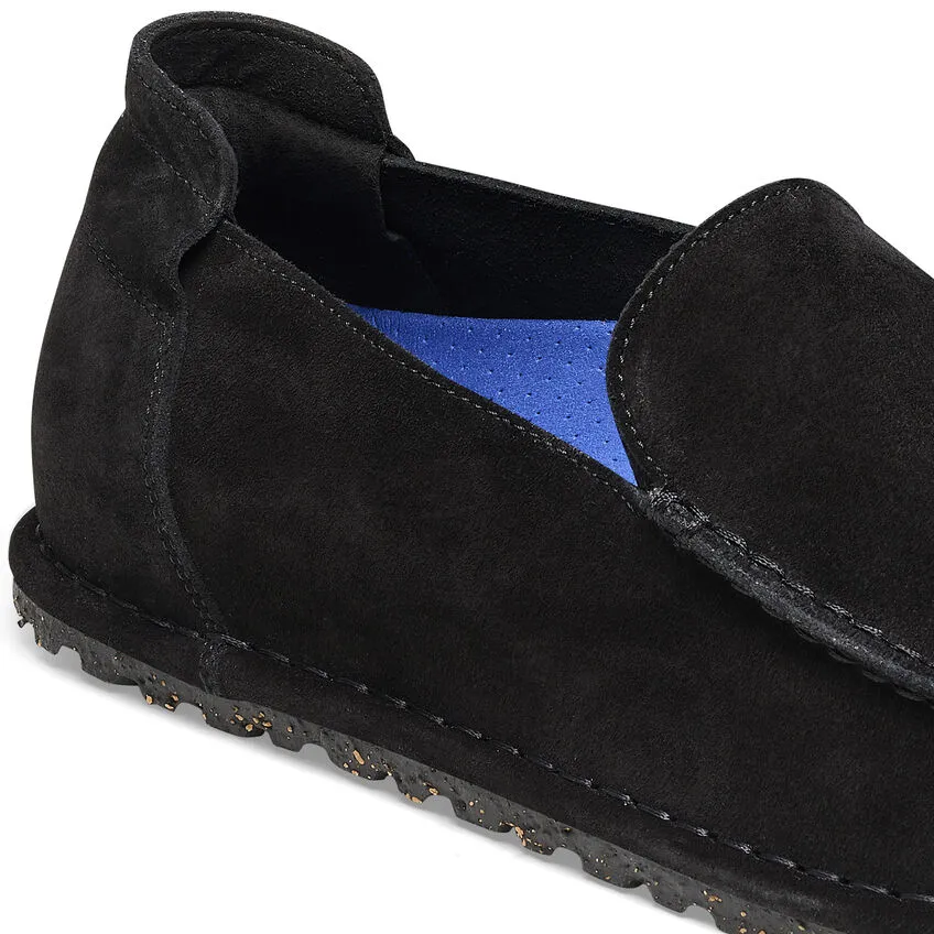 Birkenstock Unisex Utti Suede Slip On Shoes-Black **Narrow Width**