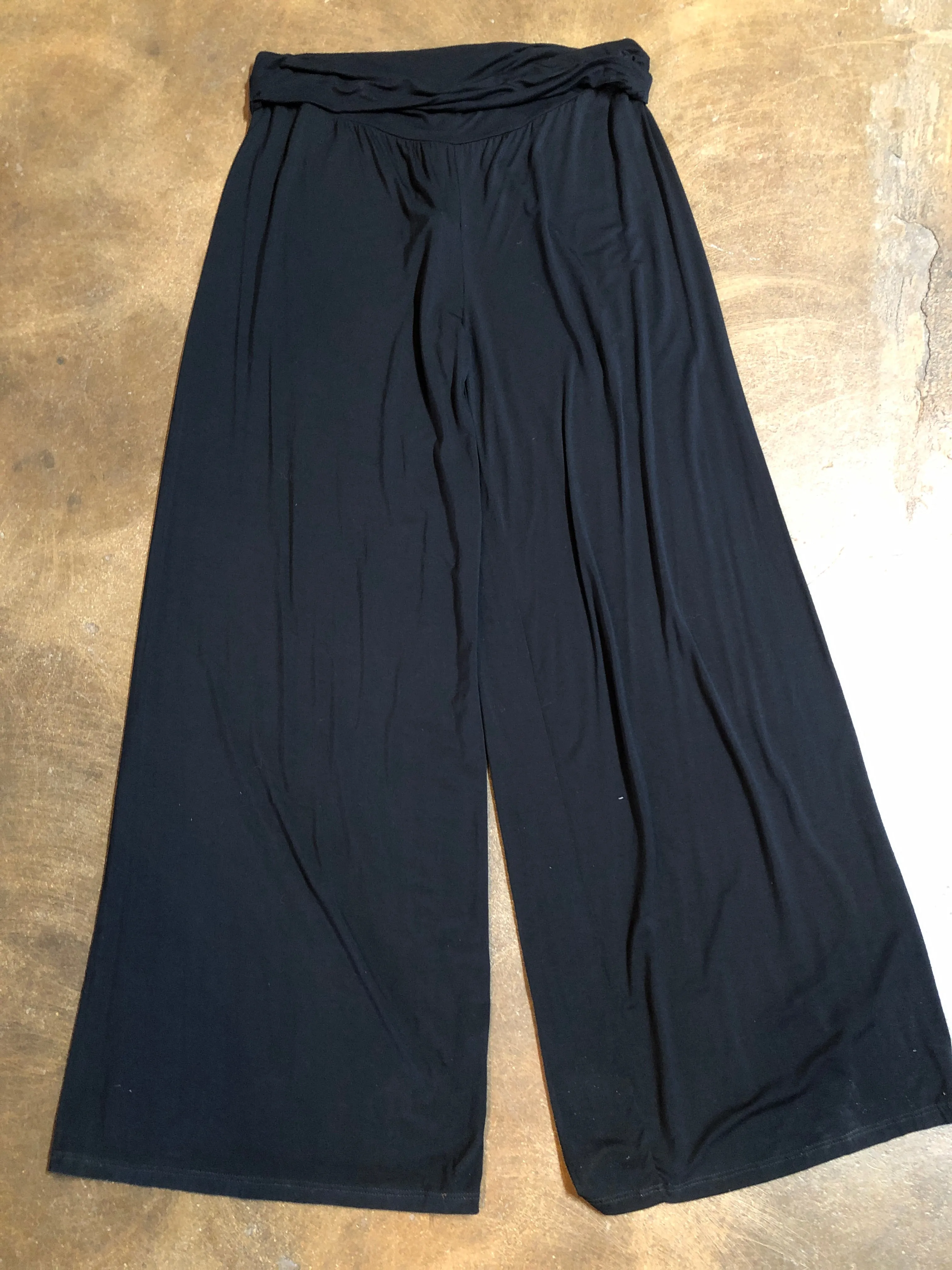 Black Knit Palazzo Pants