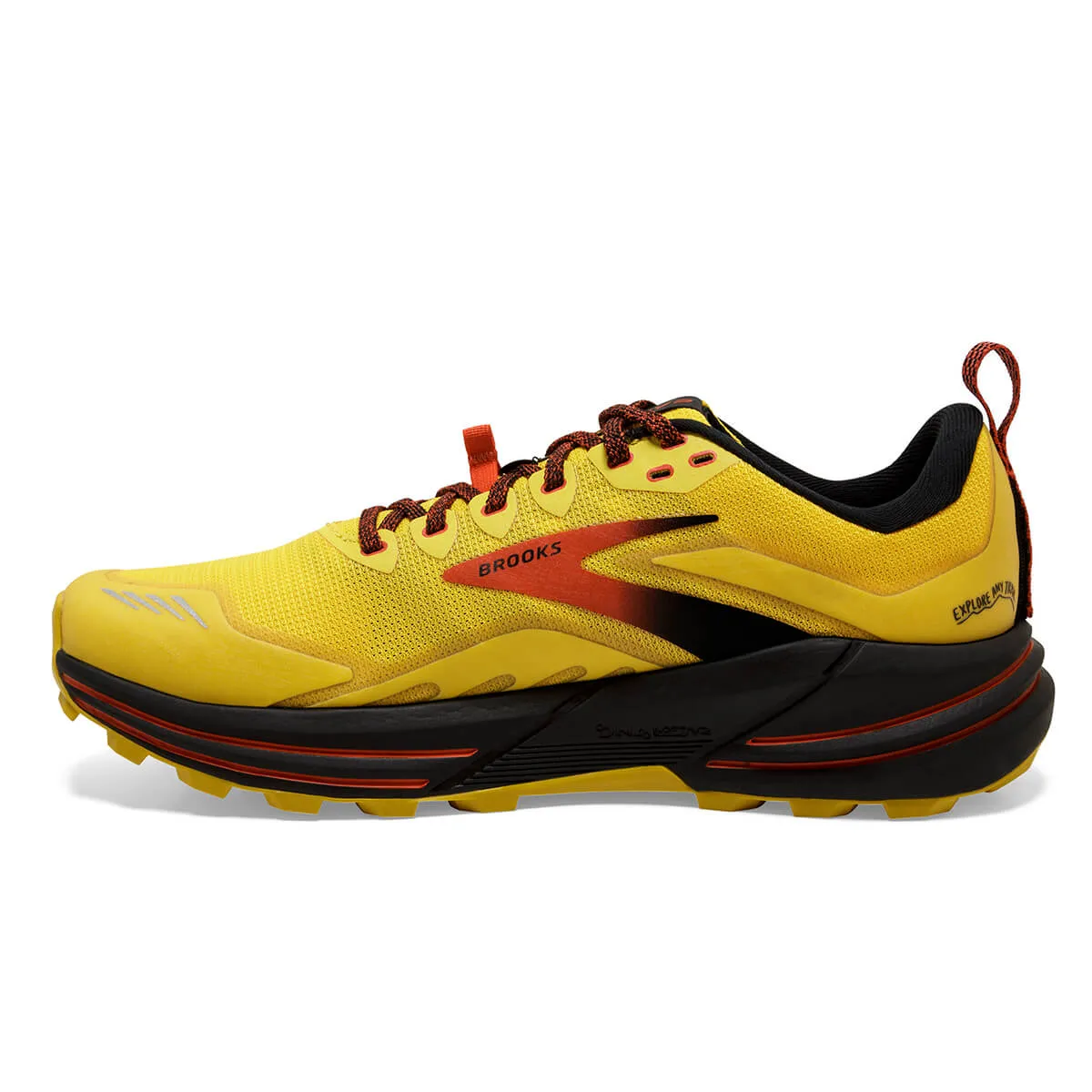 Brooks Cascadia 16 Mens | Yellow/black/grenadine