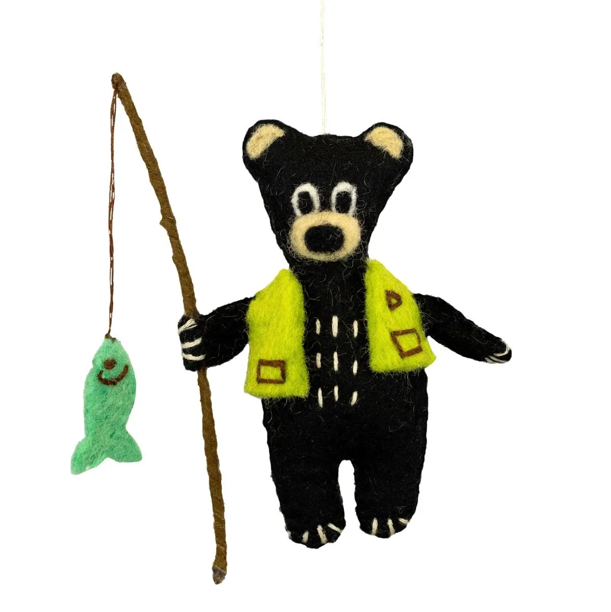 Camp Bear Felt Ornament