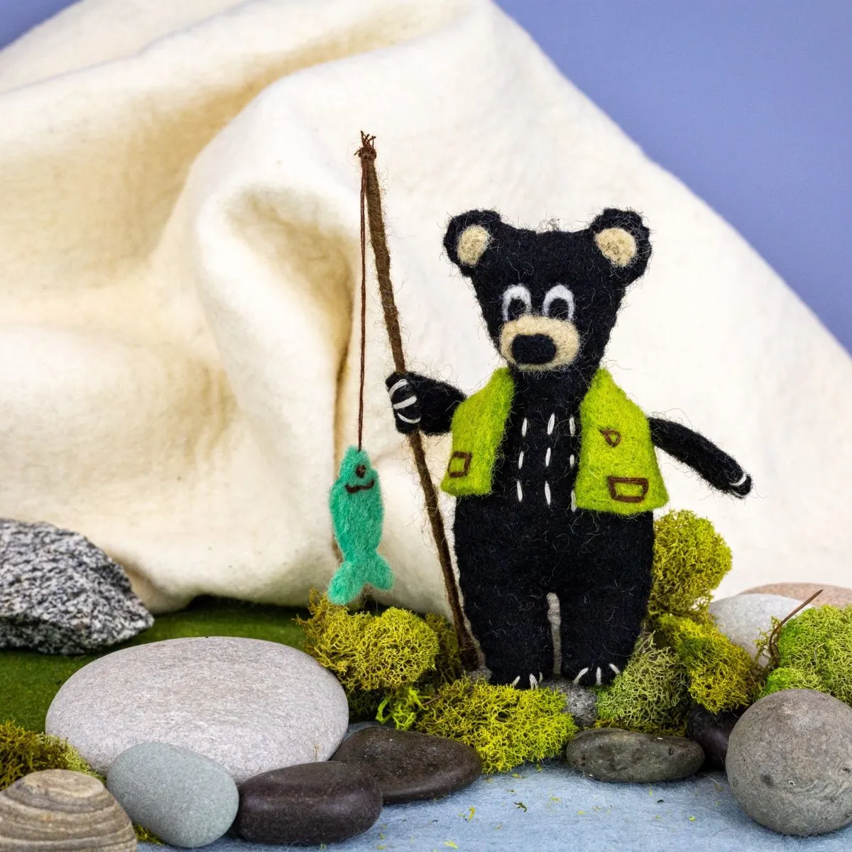 Camp Bear Felt Ornament