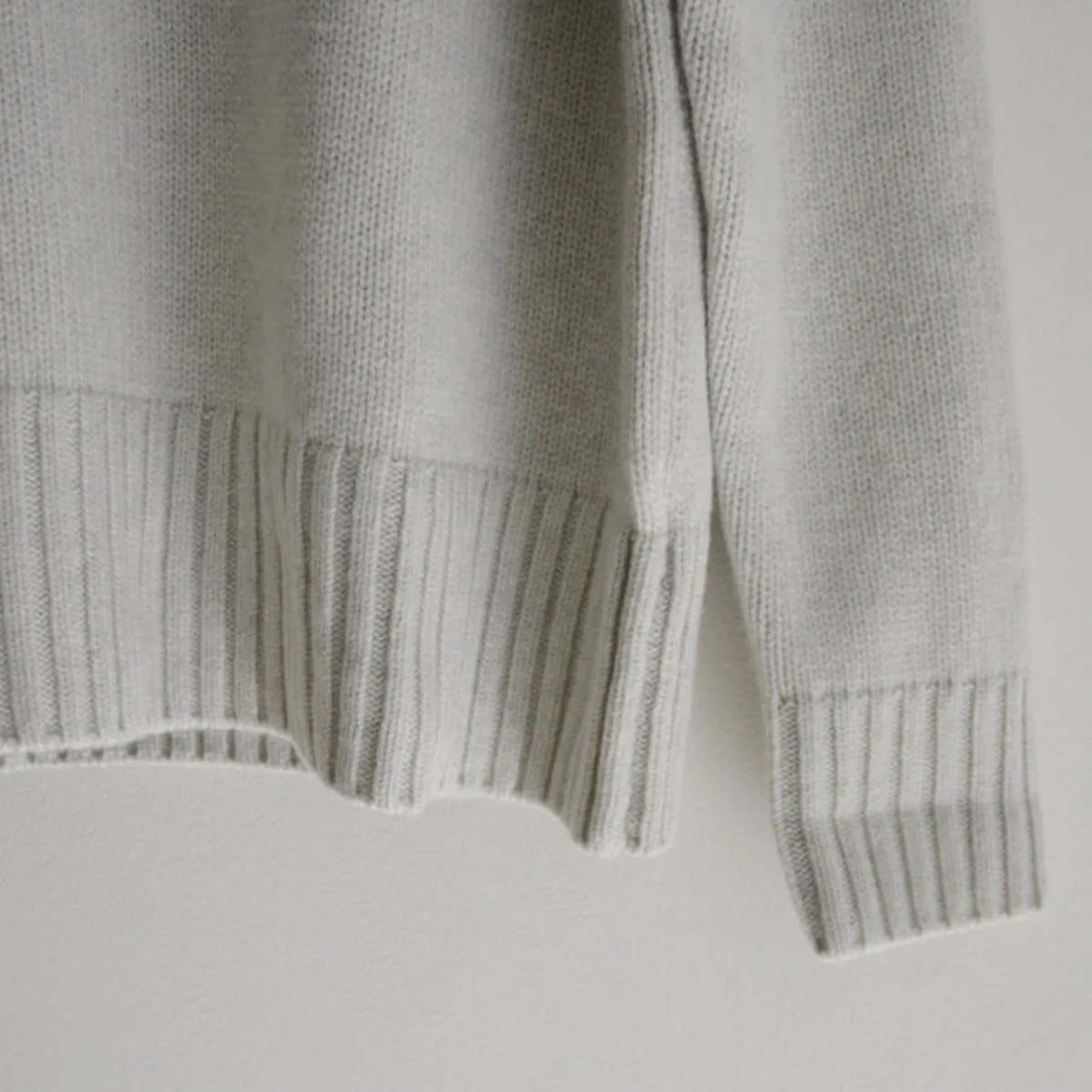 Cashmere Turtleneck Sweater - Ice Grey