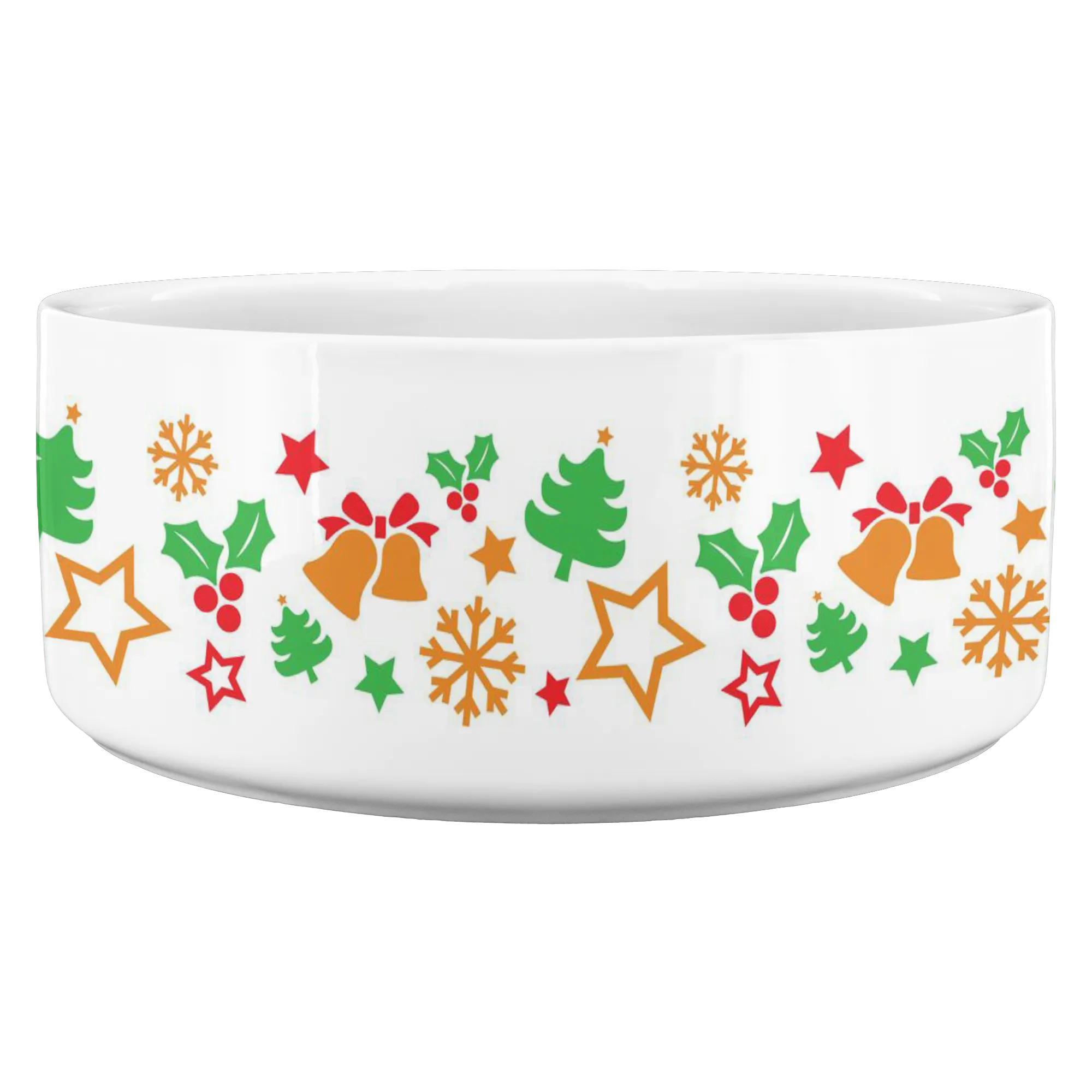 Ceramic Christmas Dog Bowl