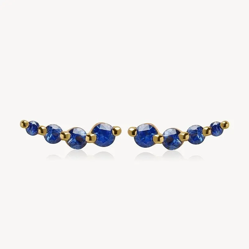 Curved Sapphire Studs