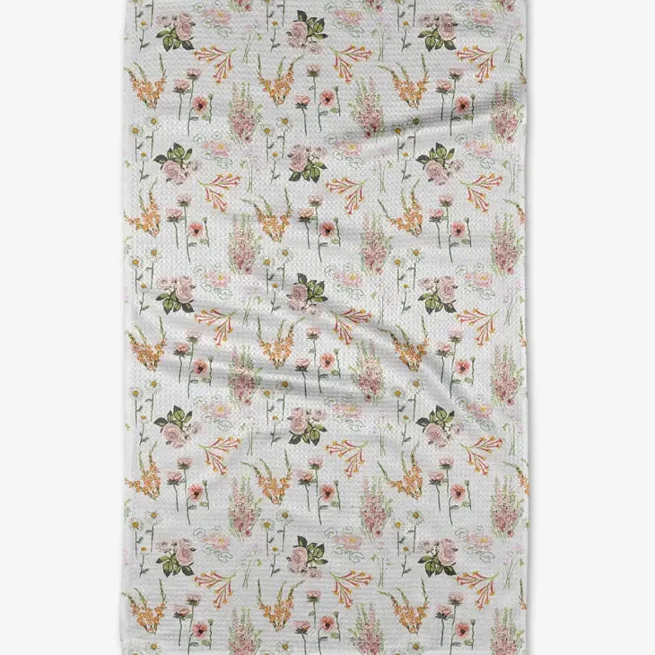 Delicate Floral Tea Towel