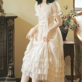 Dolly Heart Vintage-style Royalcore Lace Princess Dress