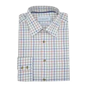 Double Two Tattersall Long Sleeves Brushed Cotton Neat Check Shirt