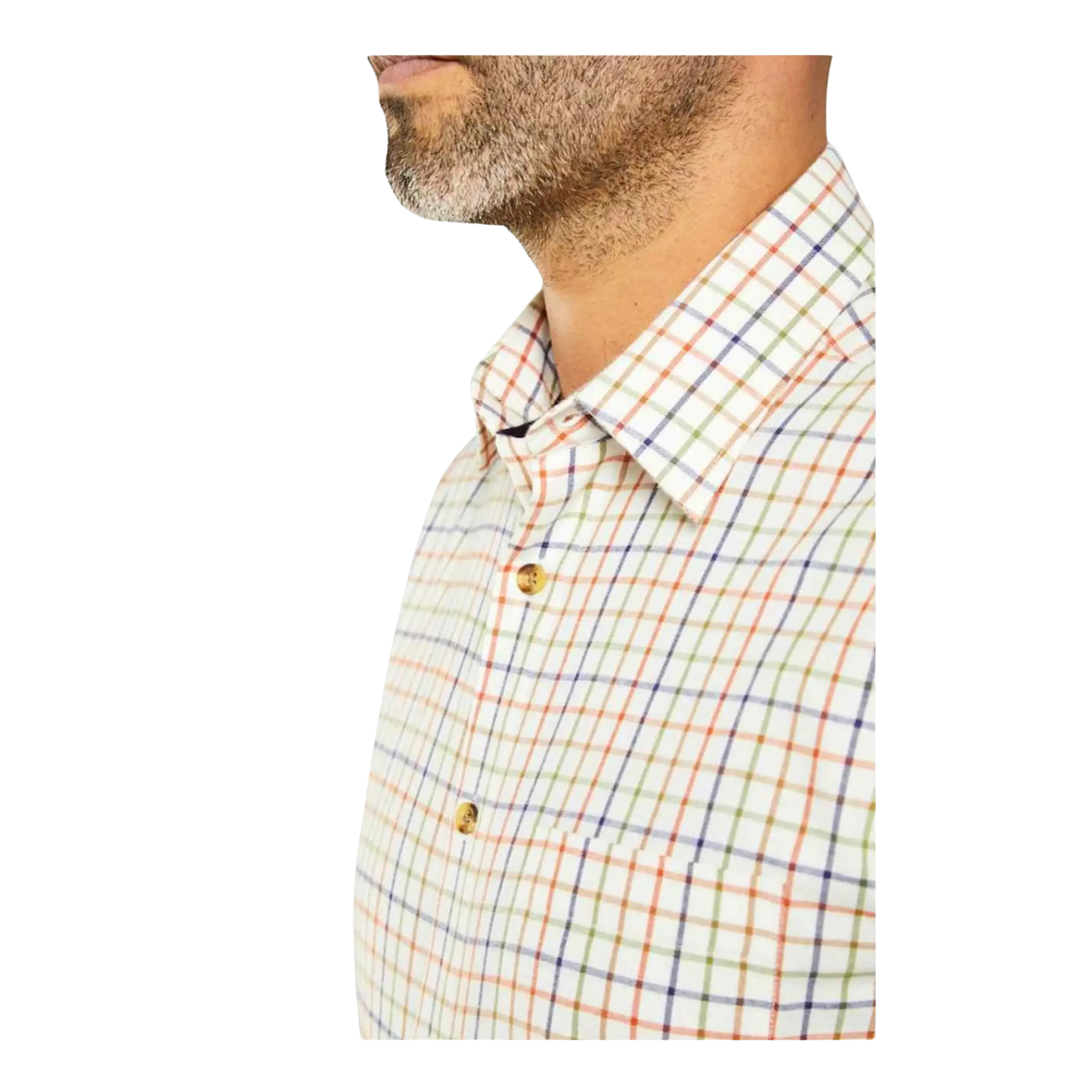 Double Two Tattersall Long Sleeves Brushed Cotton Neat Check Shirt