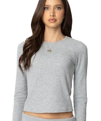 Edikted Women's Sab Waffle Knit Top