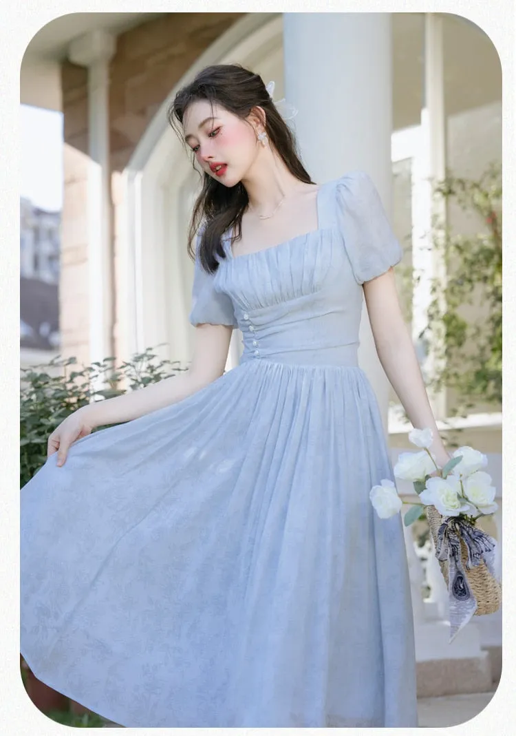 Edith 50s Blue Vintage-Style Dress