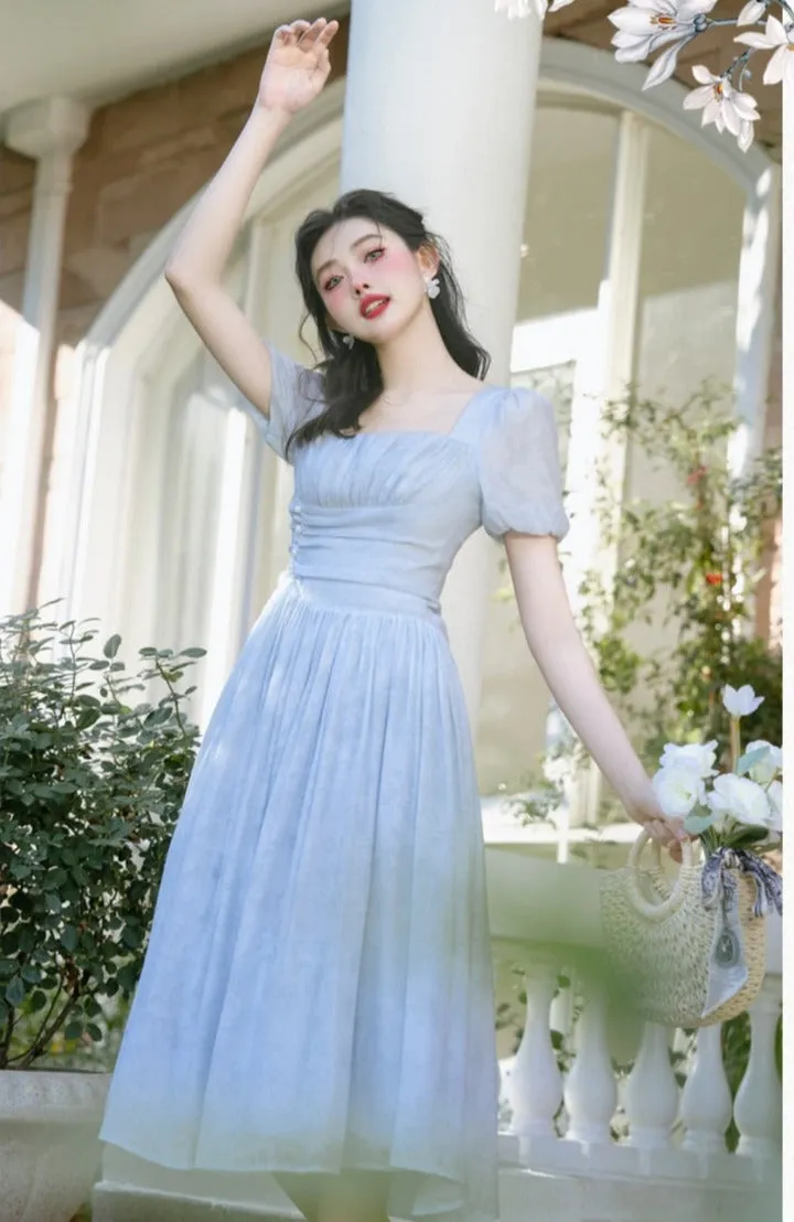 Edith 50s Blue Vintage-Style Dress