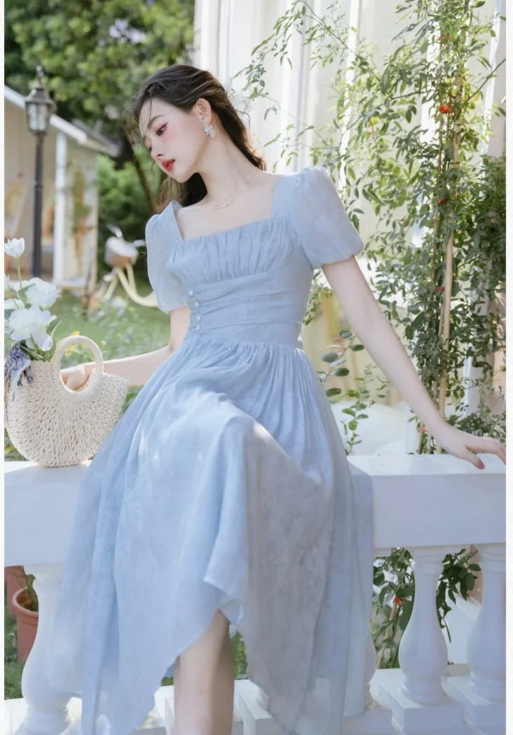 Edith 50s Blue Vintage-Style Dress