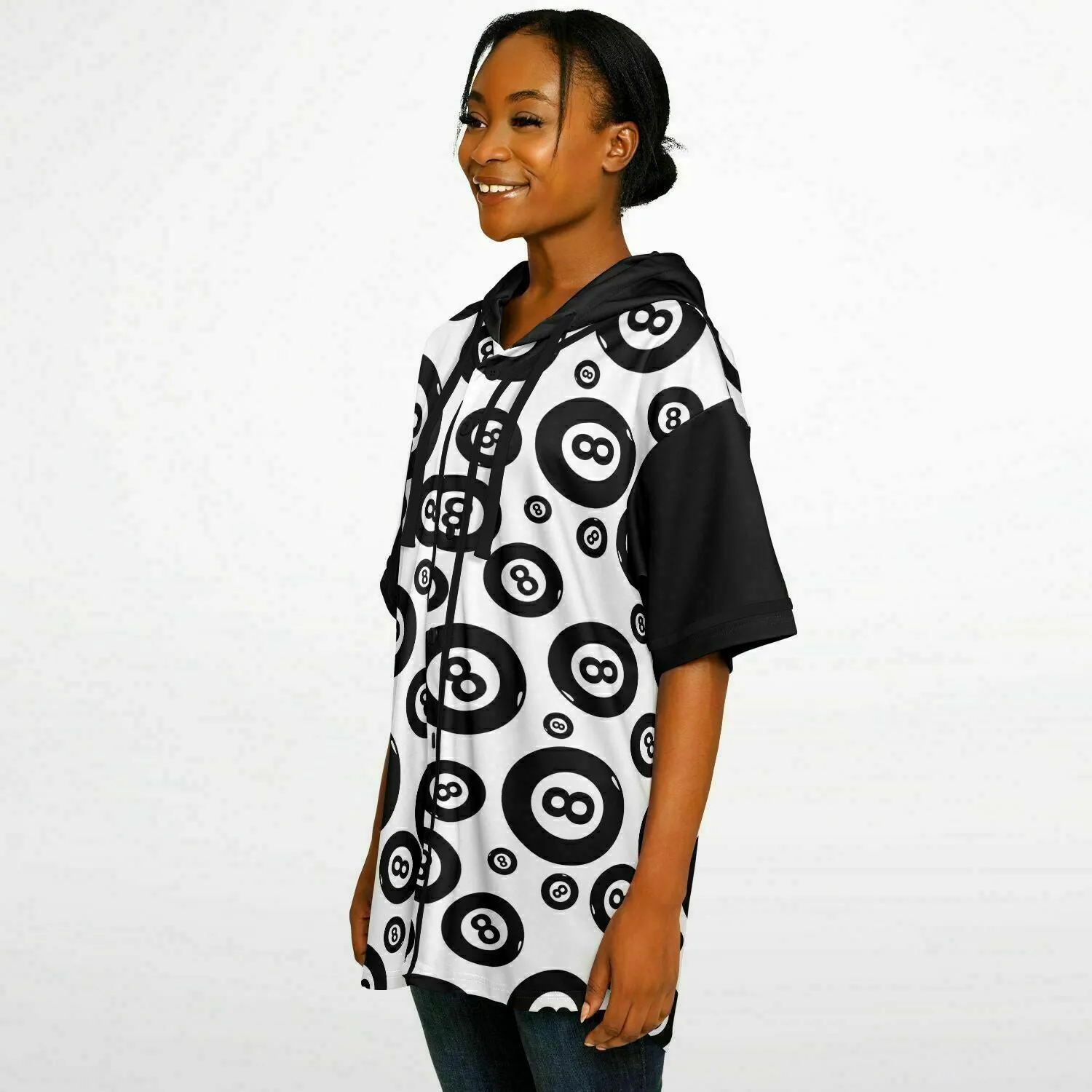 Eight Ball Hooded Baseball Jersey