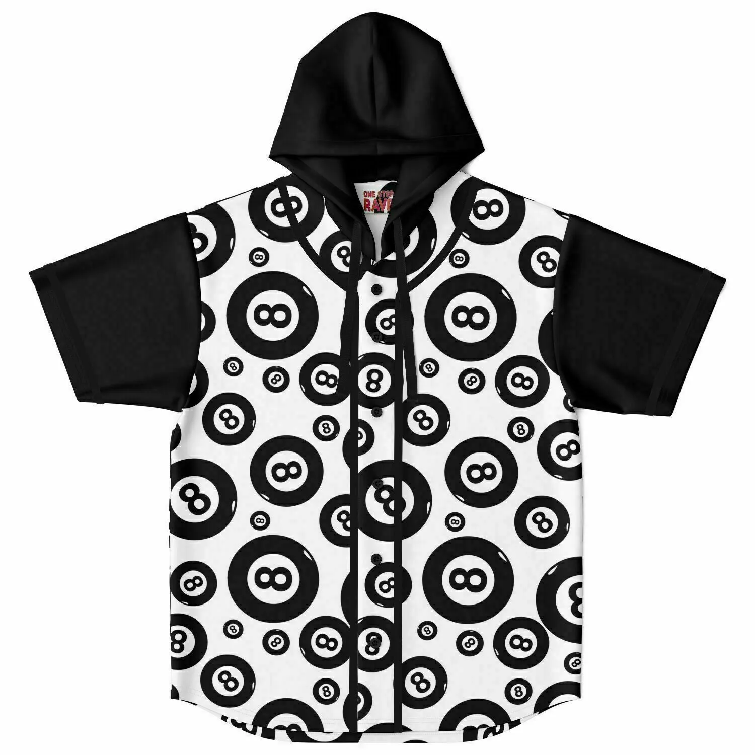 Eight Ball Hooded Baseball Jersey