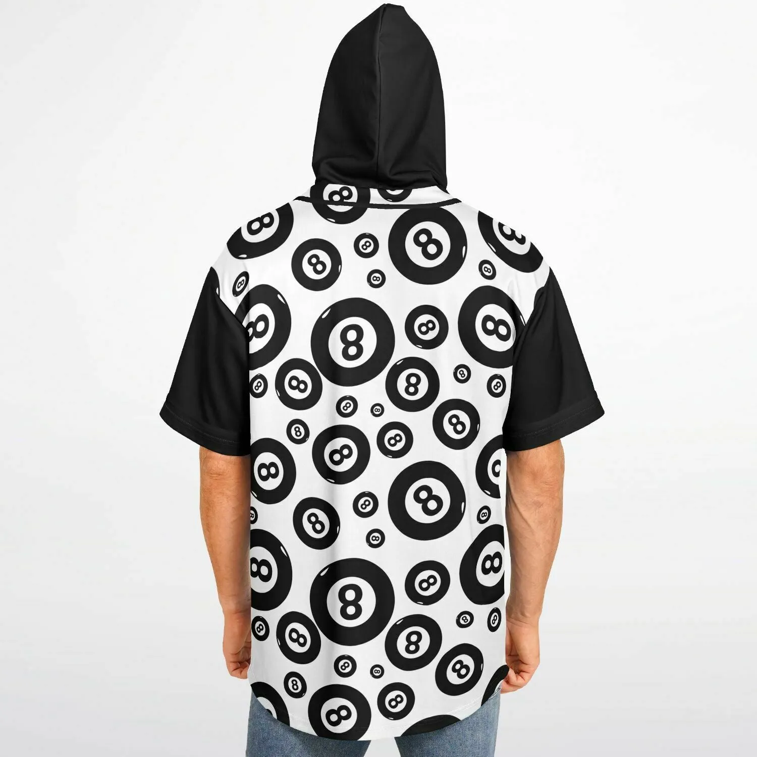 Eight Ball Hooded Baseball Jersey