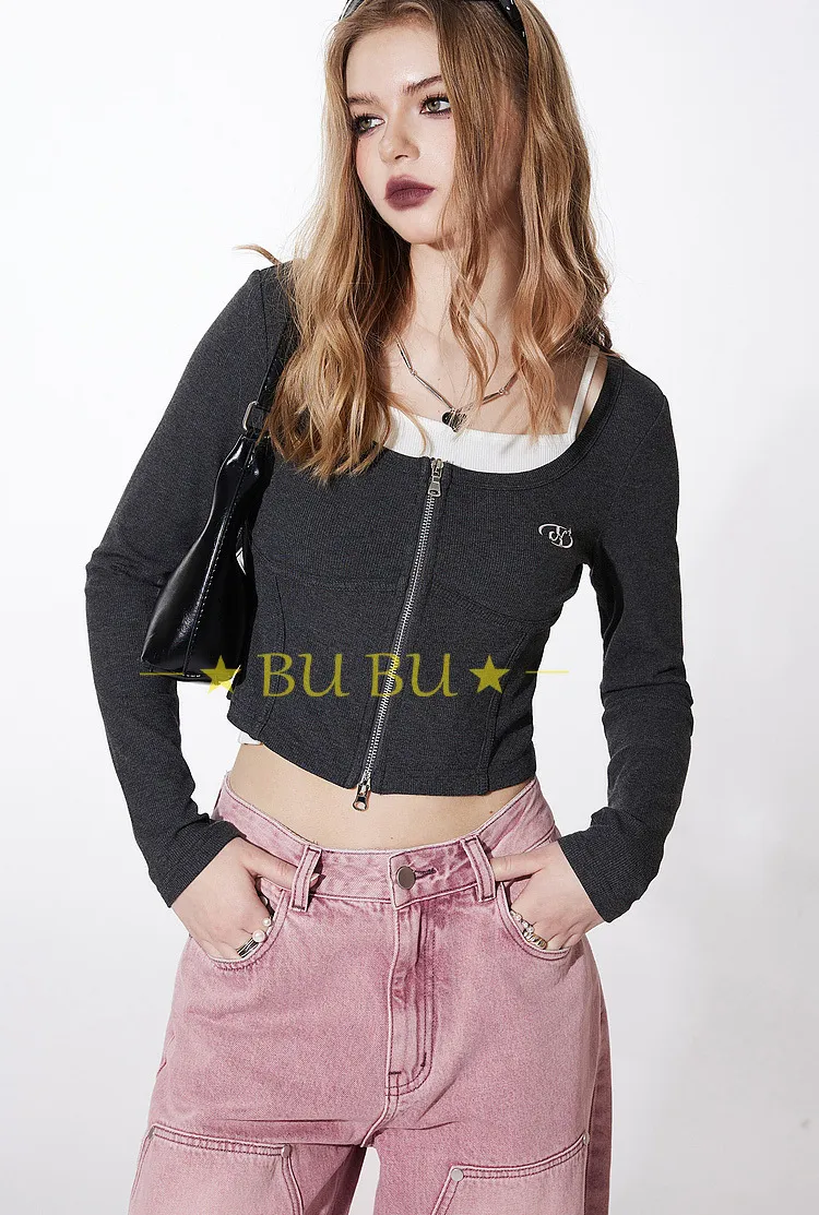 ELF SACK  |Casual Style Blended Fabrics Street Style Long Sleeves Plain