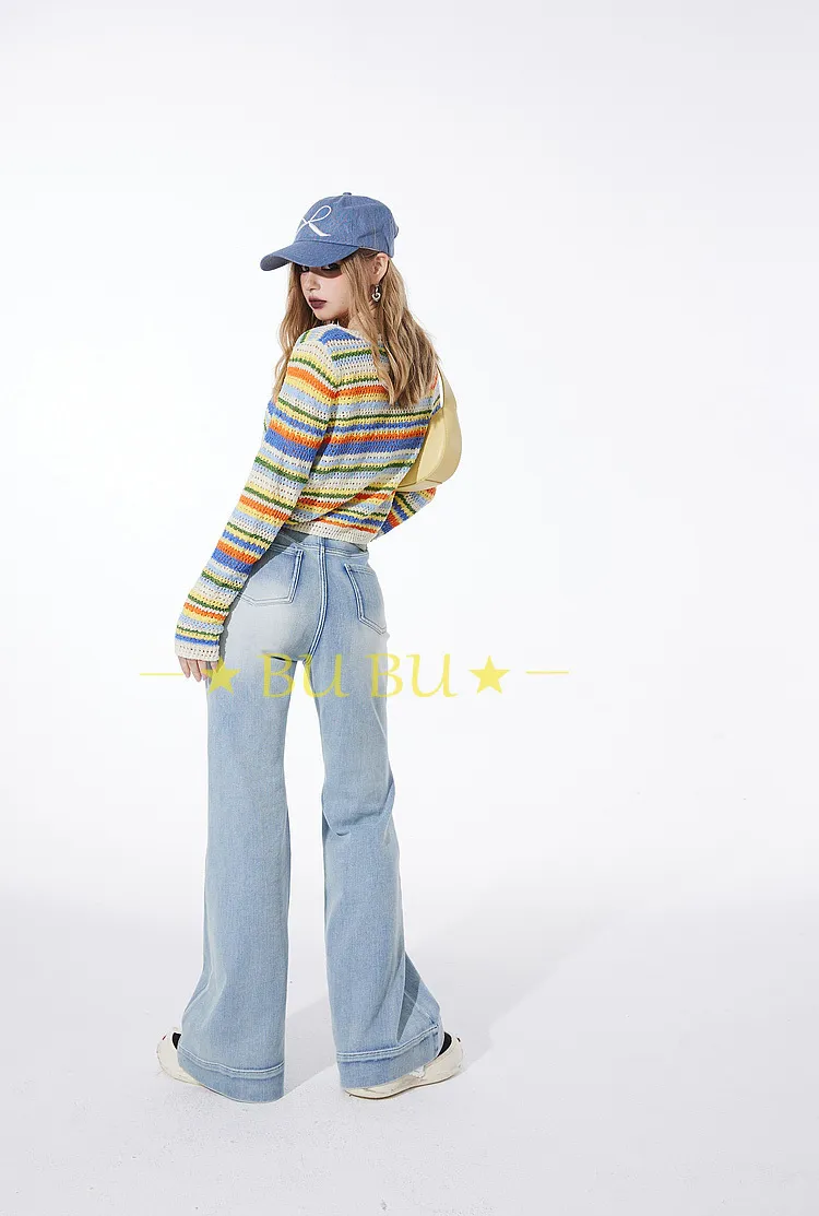 ELF SACK  |Stripes Casual Style Blended Fabrics Long Sleeves