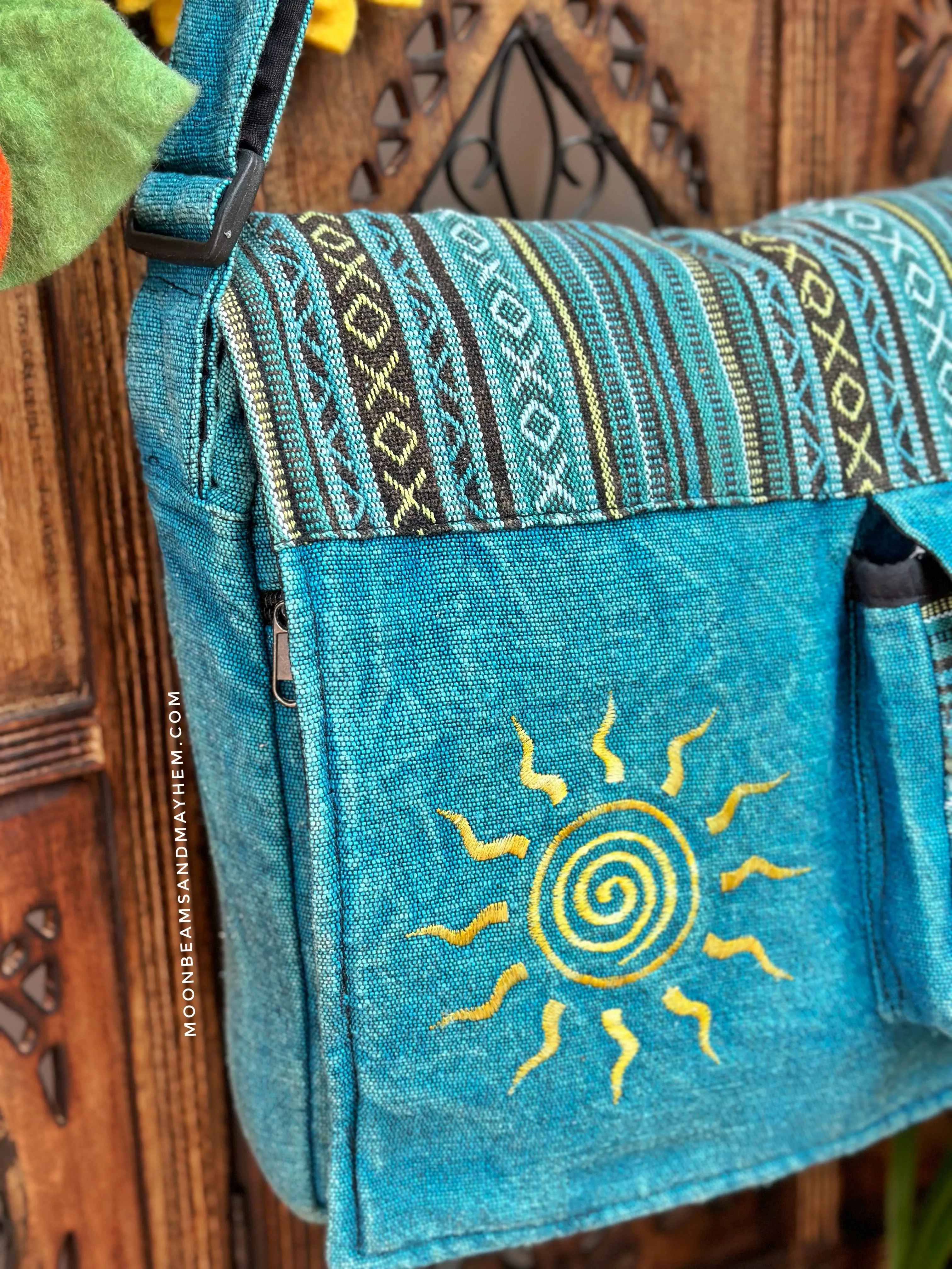 ENCHANTING BLUE SUN SATCHEL BAG