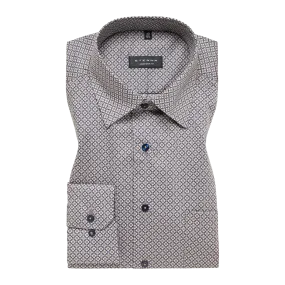 Eterna Diamond Print Long Sleeves Formal Shirt