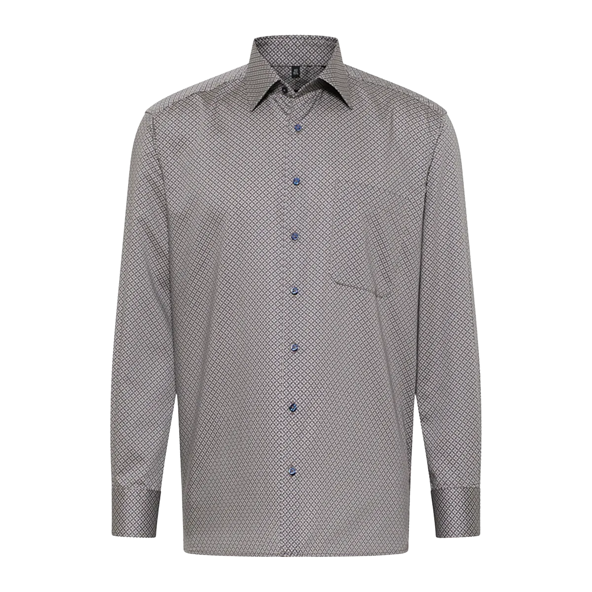 Eterna Diamond Print Long Sleeves Formal Shirt