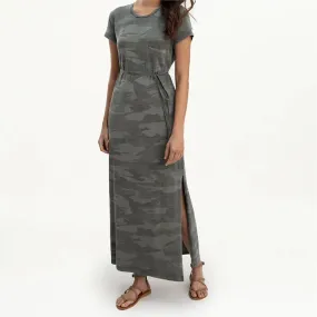 Evie T-Shirt Dress- Vintage Olive Camo