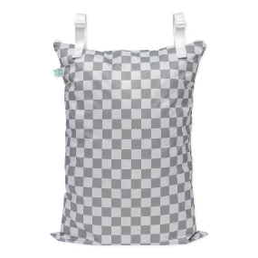 Extra Large Wet Bag: Charcoal Check