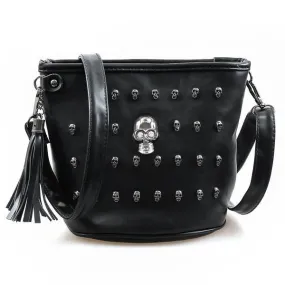 Fashion Skull Face Punk Rivet Shoulder Bags