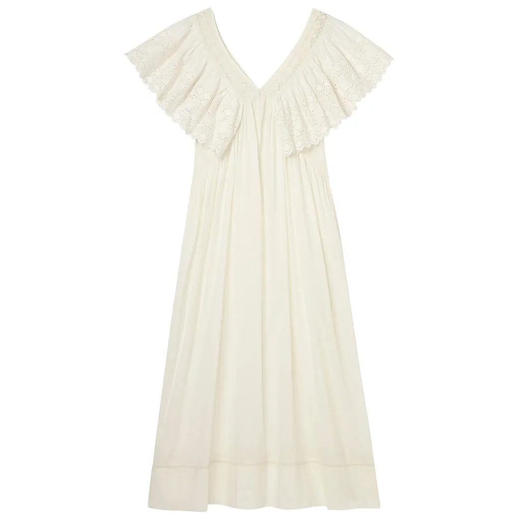 Faune Woman Camelia Dress Vintage White