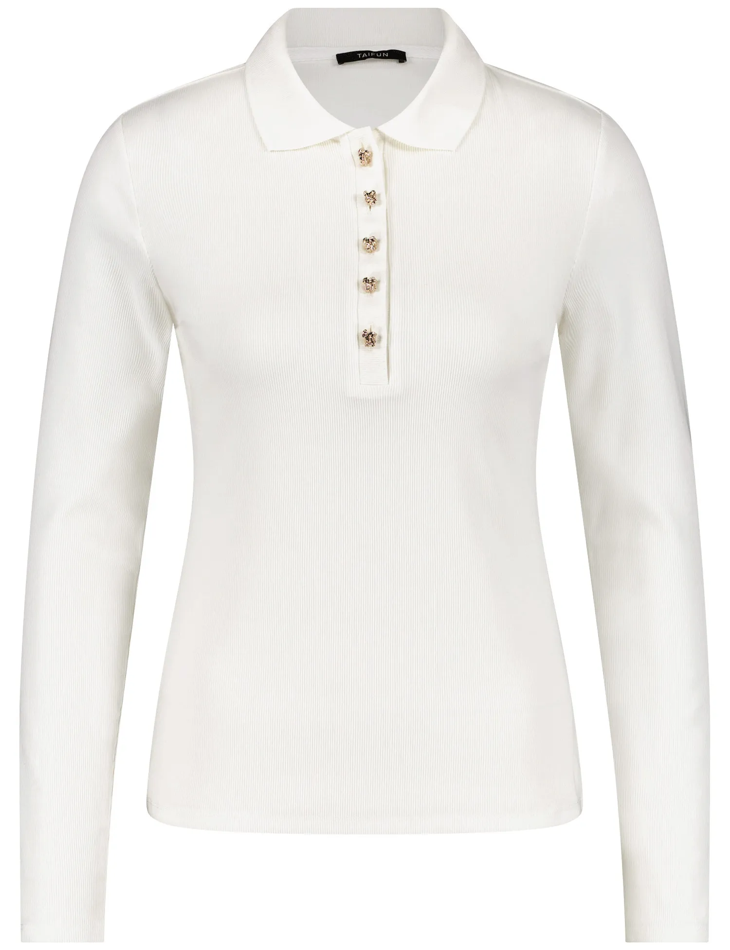 Fine polo shirt with long sleeves