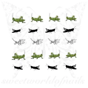 Grasshopper Nail Art Nail water Decals