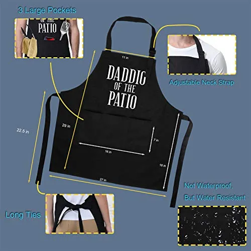 Grill Apron for Dad - Daddio of The Patio - Father Day Bundle Gifts