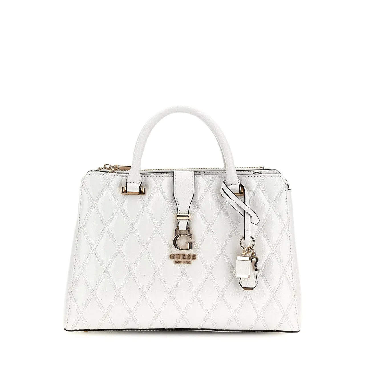 GUESS ADI Satchel Bag White