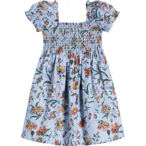 Hill House Home The Tiny Athena Smocked Babydoll Nap Dress, Fleur Chintz Thistle