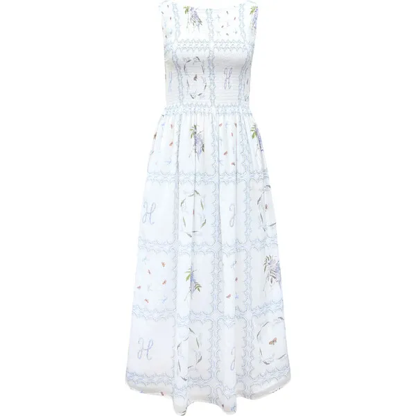 Hill House Home Women's Cosima Nap Dress, Floral Patchwork White