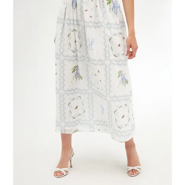 Hill House Home Women's Cosima Nap Dress, Floral Patchwork White