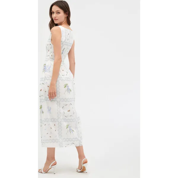 Hill House Home Women's Cosima Nap Dress, Floral Patchwork White