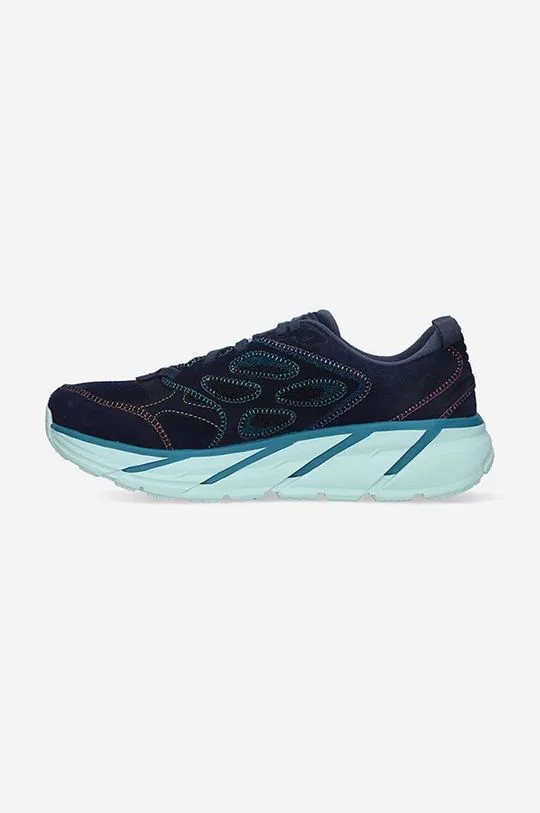 Hoka shoes Clifton L Embroidery navy blue color