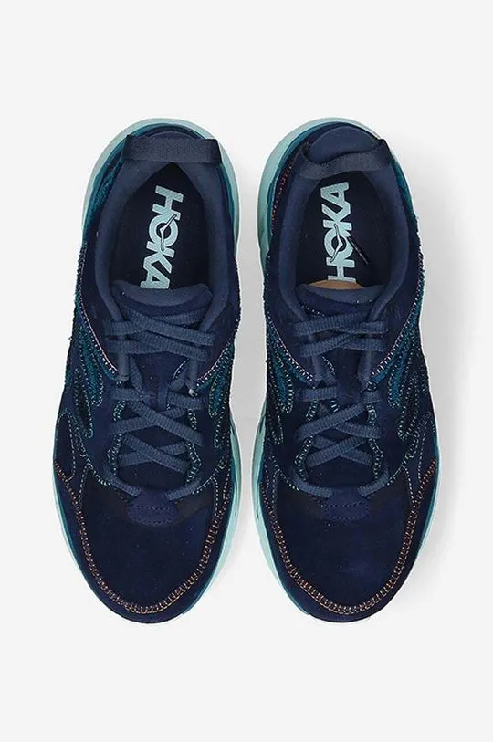 Hoka shoes Clifton L Embroidery navy blue color