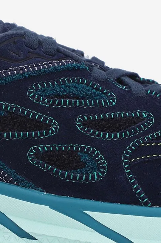 Hoka shoes Clifton L Embroidery navy blue color