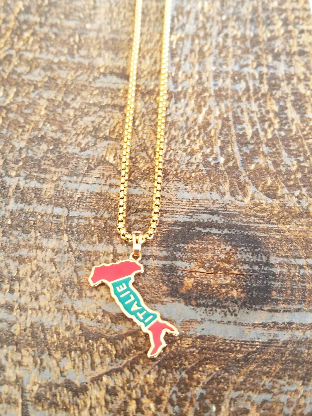 Italy Map Necklace