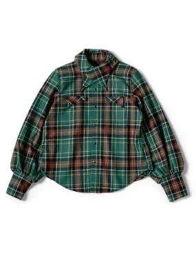 Kapital Tartan Check Layered Collar Opera Western Shirt (long sleeve) women