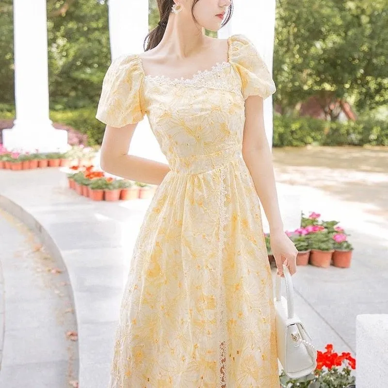 Leeta Embroidered Romantic Vintage-Princess Summer Dress