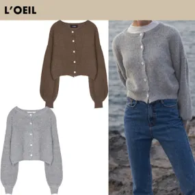 L'OEIL  |Casual Style Street Style Long Sleeves Cardigans